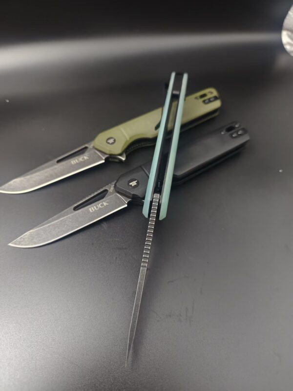 Product Description The 239 Modified Infusion Tanto pocket knife is an excellent choice for everyday carry. Engage the flipper on the back of the handle, and the spring-assisted, black stonewashed, 7Cr17Mov steel blade opens instantly. The blade locks open with a liner lock. The modified tanto blade is great for everyday tasks, like puncturing and piercing when opening packages. Jimping on top of the blade gives you added control. This knife has a durable G10 handle with a lanyard hole. The pocket clip allows for easy carry. The Infusion Modified Tanto is a great choice for an everyday carry knife. Imported