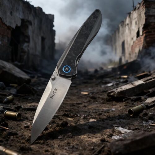 The Buck 461 Advance is a sleek, modern, and lightweight folding knife for all sorts of purposes. The 4 inch stainless steel blade is paired with a lightweight aluminum handle, unique marbled carbon fiber inlay, and colorful accents. The knife opens to a full length of 8 inches. A secure liner lock keeps the blade safely in place when deployed and then helps you fold it away easily. 7Cr stainless steel blade is easy to sharpen and helps maintain a razor sharp edge